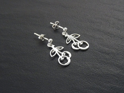Cherry Pendant, Sterling Silver, Nature Jewelry, Cherries Necklace, Fruit Jewelry, Gift Idea. Filigree Pendant