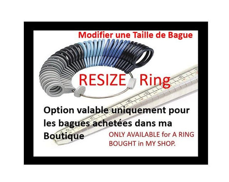 Resize Ring, Enlarge or Shrink, if your size is NOT Available. Only for KRAMIKE Sterling Silver Rings. (MAXIMUM 2 Sizes Bigger or Smaller)