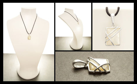 Square Earrings Set - Square shape - 925 Sterling Silver - White Shell - Modern Style - Filigree - Trending - Boho - Earrings ands Pendant .