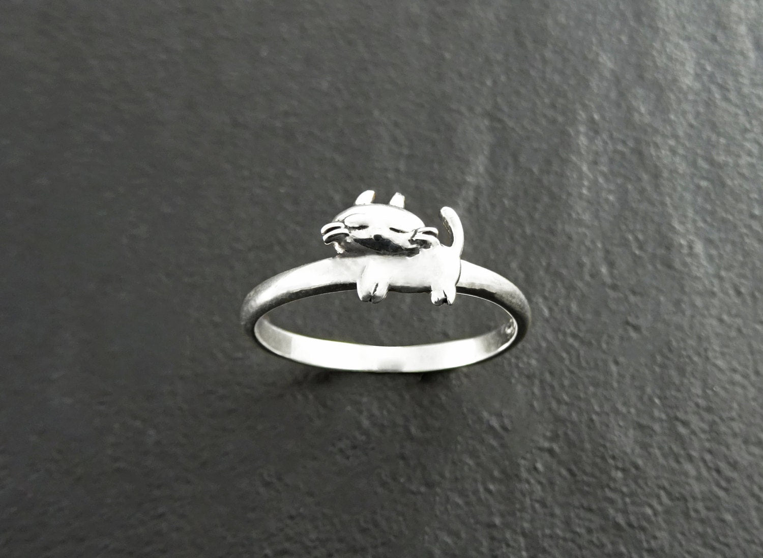 Cat Ring, Sterling Silver, Cat Midi Ring, Kitty Ring, Dainty Kitty Ring, Feline Ring, Pet Jewelry, kitty jewelry, Pussy Cat Ring, Moggy Ring
