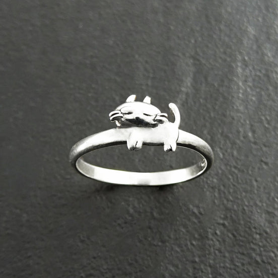 Cat Ring, Sterling Silver, Cat Midi Ring, Kitty Ring, Dainty Kitty Ring, Feline Ring, Pet Jewelry, kitty jewelry, Pussy Cat Ring, Moggy Ring