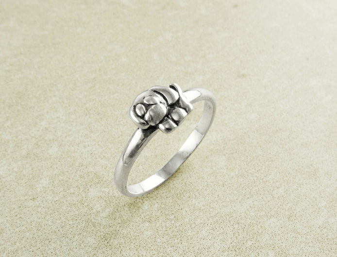 Puppy Dog Ring, Sterling Silver, Baby Animal Ring, Cute Baby Animal Jewelry, Gift for Animal Lover, Mutt Ring, Pooch Ring, Canine Jewelry