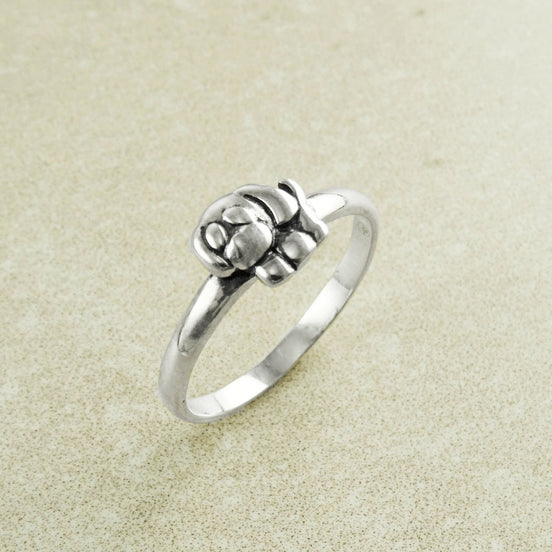 Puppy Dog Ring, Sterling Silver, Baby Animal Ring, Cute Baby Animal Jewelry, Gift for Animal Lover, Mutt Ring, Pooch Ring, Canine Jewelry