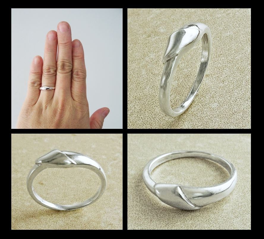 Sterling Silver Mobius Ring, Endless Twist Knot, Promise Ring 925, Unique Wedding Band