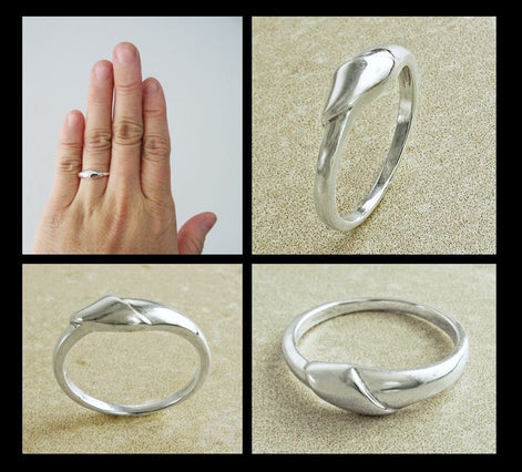 Sterling Silver Mobius Ring, Endless Twist Knot, Promise Ring 925, Unique Wedding Band