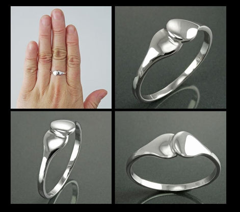 Promise Ring, Sterling Silver, You and Me Dual Ring, Original Promise Ring, Couple Union Ring, Duo Ring, Engagement Band, Girlfriend jewelry