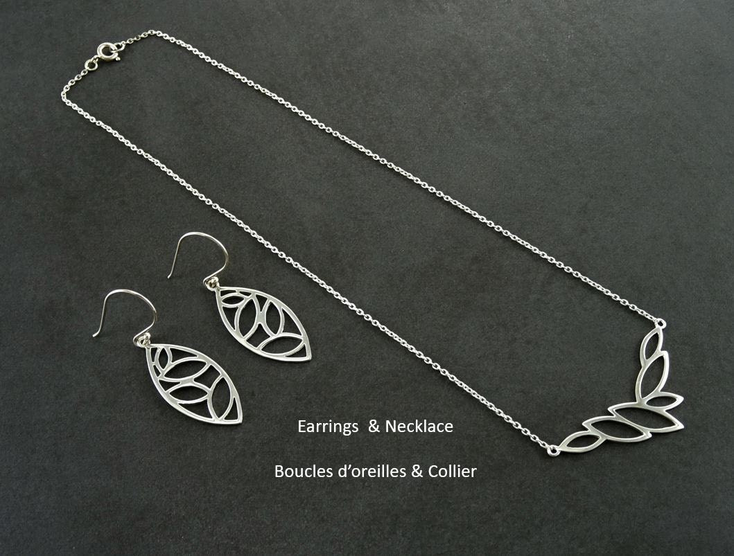 Leaves collar, Sterling Silver 925, Horizontal, Leaf Skeleton Necklace, Organic Nature gift for Woman, Jewelry, Foliage Choker,
