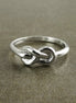 Double Knot Ring, Sterling Silver, Fidelity Ring, Marine Knots Jewelry, Infinity Mariner Reef Knot Ring, Maritime Ocean Sea Inspired Gift