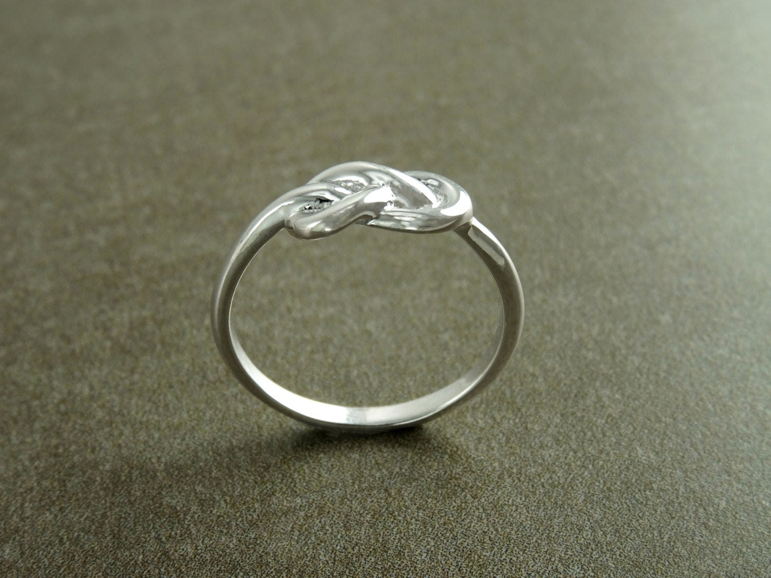 Double Knot Ring, Sterling Silver, Fidelity Ring, Marine Knots Jewelry, Infinity Mariner Reef Knot Ring, Maritime Ocean Sea Inspired Gift