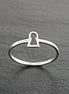 Dainty Keyhole Ring, Tiny Lock Ring, Sterling Silver, Girls Purity Ring, Promise Band Ring, True Love Waits Ring, Best Friends Secret Ring