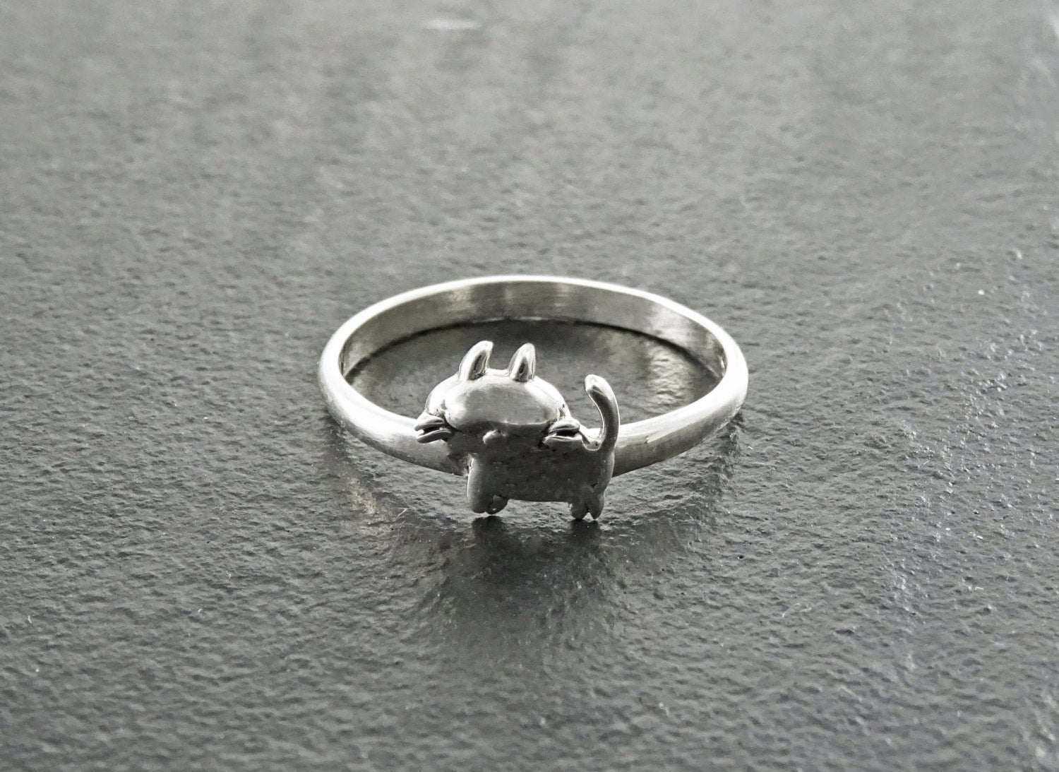 Cat Ring, Sterling Silver, Cat Midi Ring, Kitty Ring, Dainty Kitty Ring, Feline Ring, Pet Jewelry, kitty jewelry, Pussy Cat Ring, Moggy Ring