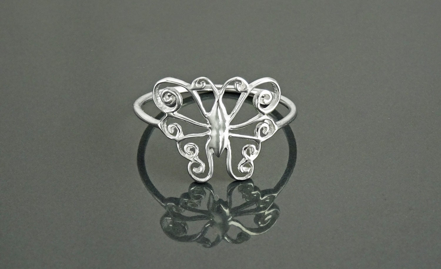 Butterfly Ring, Sterling Silver, Dainty Butterfly Ring, Butterflies lace Ring, Mariposa ring, bug jewelry, spring summer nature