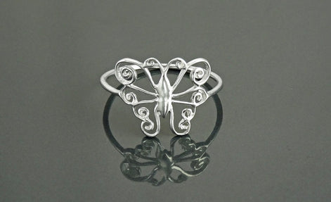 Butterfly Ring, Sterling Silver, Dainty Butterfly Ring, Butterflies lace Ring, Mariposa ring, bug jewelry, spring summer nature