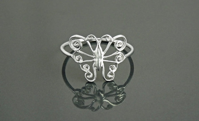 Butterfly Ring, Sterling Silver, Dainty Butterfly Ring, Butterflies lace Ring, Mariposa ring, bug jewelry, spring summer nature