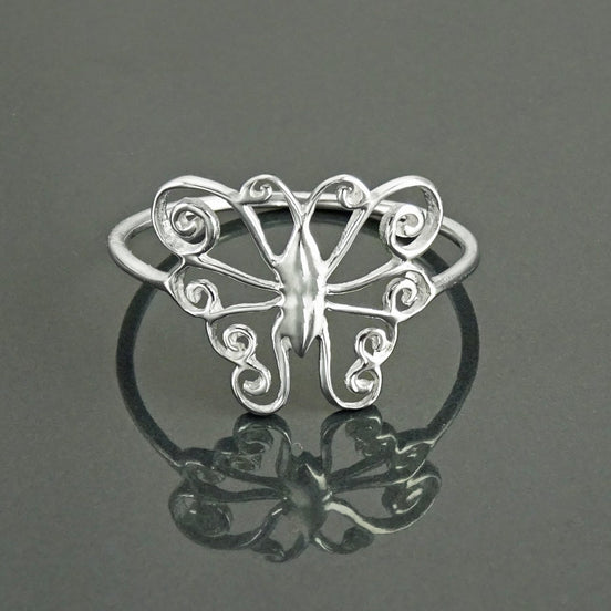 Butterfly Ring, Sterling Silver, Dainty Butterfly Ring, Butterflies lace Ring, Mariposa ring, bug jewelry, spring summer nature