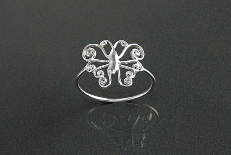 Butterfly Ring, Sterling Silver, Dainty Butterfly Ring, Butterflies lace Ring, Mariposa ring, bug jewelry, spring summer nature