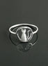 Cat Moon Ring, Sterling Silver, Sitting Cat with Moonlight Round Ring, Kitty Ring, Feline Ring, Pet Jewelry, Pussy Cat Ring, Kitten Ring
