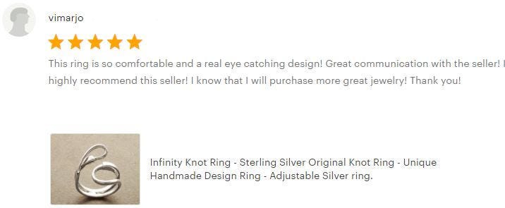 Infinity Bypass Ring, Sterling Silver Ring, Original Knot Ring, Unique Ring, Infinity Knot Ring, Adjustable Ring, Wrap ring, Open Ring