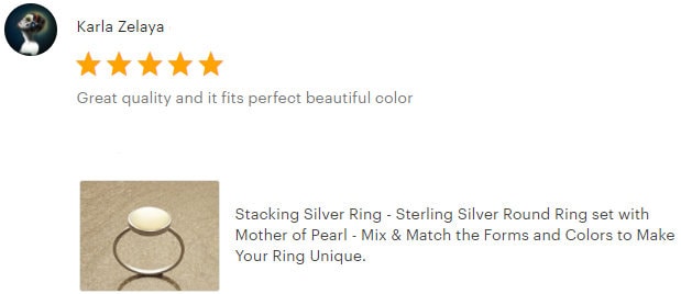 925 Mother of Pearl Sterling Silver Ring - Handmade Stacking Ring, Small MOP Ring