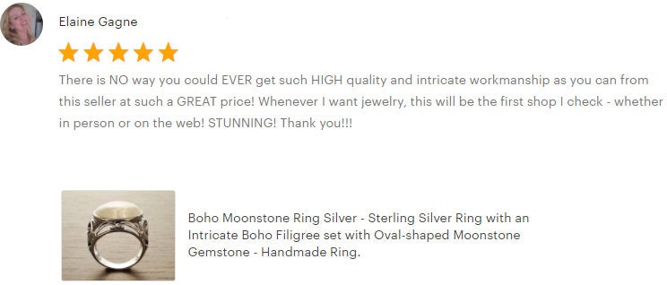 NATURAL Moonstone Ring, 925 Sterling Silver, White Moonstone Oval Domed Stone, Vintage Art Nouveau Design Jewelry, ROMANTIQUE Gift