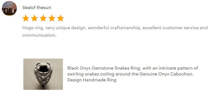 Snake Ring, Sterling Silver, Black Stone, Onyx Gemstone, swirling coiling snakes pattern, Gothic Design Ring