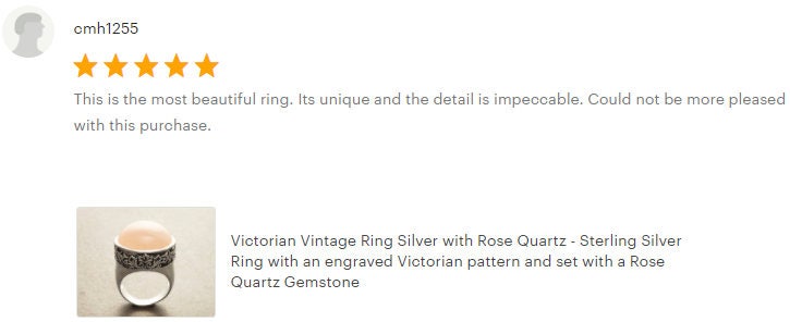 Rose Quartz Sterling Silver Ring, Vintage Victorian Design, Statement Pink Vintage Designed Pattern