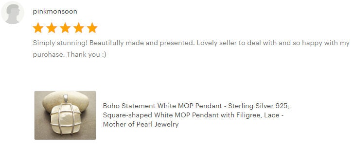 Square Shell Pendant, Sterling Silver, GENUINE MOP Mother of Pearl, Statement Modern Geometric White Stone Necklace, Original Lace Jewelry