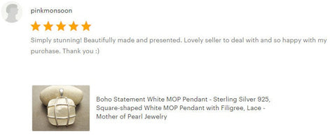 Square Shell Pendant, Sterling Silver, GENUINE MOP Mother of Pearl, Statement Modern Geometric White Stone Necklace, Original Lace Jewelry