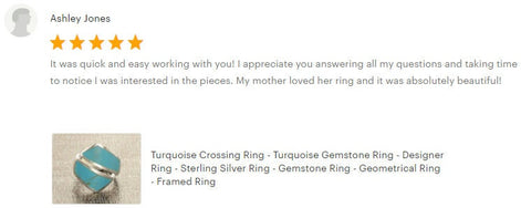 Blue Turquoise Ring - Sterling Silver - Turquoise Bypass Ring - Gemstone Crossing Ring - Turquoise Stone Ring - Framed Ring - Original Ring