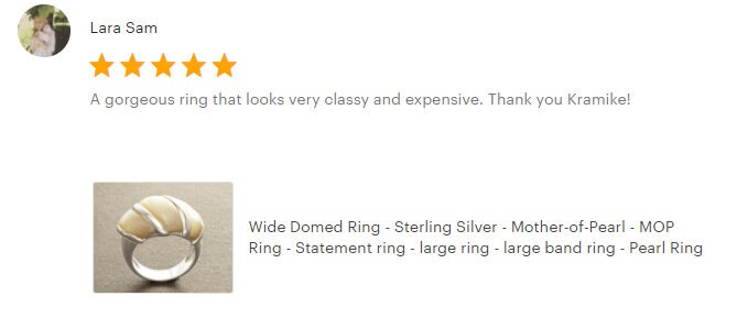 White Domed Ring, Sterling Silver, Mother-of-Pearl Shell Ring, Statement jewelry, Wide stone large band ring, Pearl Ring
