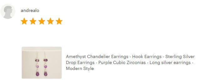 Amethyst Drop Earrings • Sterling Silver • Elegant Dangle Hook Earrings • Faceted Purple Stone Teardrop Cz