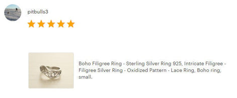 Oxidized Sterling Silver Filigree Ring, Boho Lace Design, Band Silver Jewelry