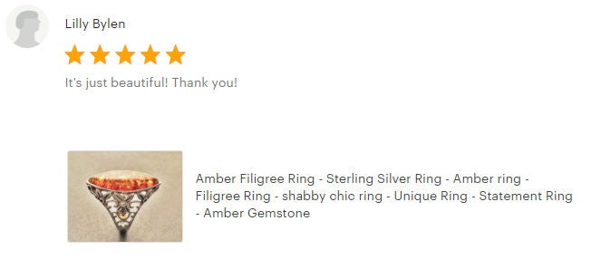 Amber Ring, Sterling Silver Ring, Genuine Amber Gemstone Ring, Filigree Ring, Antique Stone ring, Unique Statement Boho Jewelry