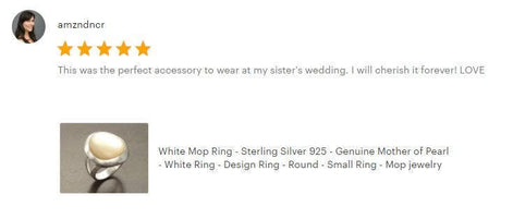 Sterling Silver Ring, White Mother of Pearl, Modern Designer Minimalist Jewelry