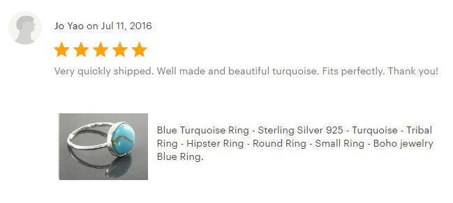 Blue Turquoise Ring, Silver 925, Small Round flat Stone, Geometric Simple Turquoise Jewelry, Dainty Modern Stacking Minimalist Ring