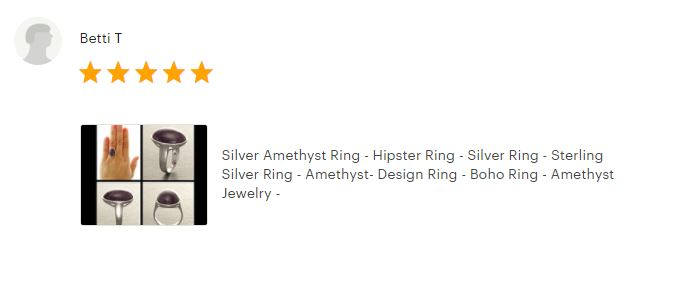 Oval Amethyst Sterling Silver Ring, Modern Minimalist Gemstone Jewelry