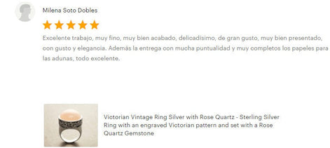 Rose Quartz Sterling Silver Ring, Vintage Victorian Design, Statement Pink Vintage Designed Pattern