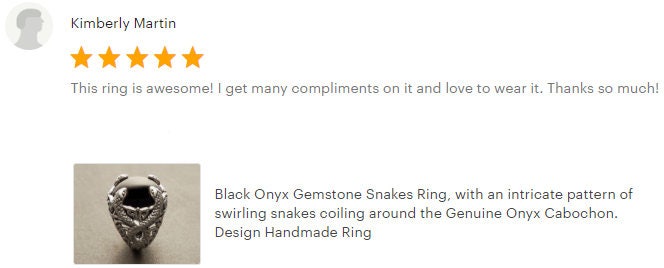 Snake Ring, Sterling Silver, Black Stone, Onyx Gemstone, swirling coiling snakes pattern, Gothic Design Ring