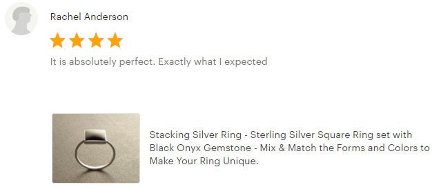 Black Onyx Ring, Stacking Ring 925 Sterling Ring - Square Ring - Minimalist Ring - Affordable Ring - Black Stone Ring - Dainty Silver Ring.