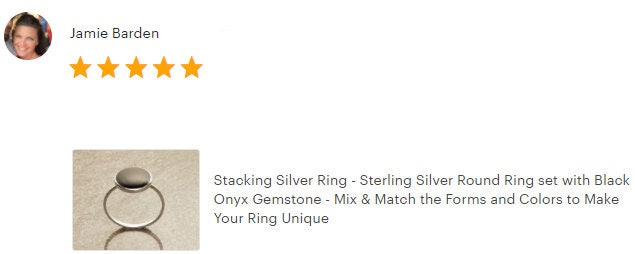 Black Round Ring, Sterling Silver Ring, Genuine Onyx Gemstone, Small Stone Ring, Affordable Ring, Stacking Ring, Dainty Ring