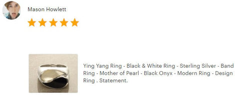 Yin Yang Ring - Black & White Ring - Sterling Silver - size 5.5 US - Mother of Pearl - Black Onyx - Modern Ring - Design Ring .