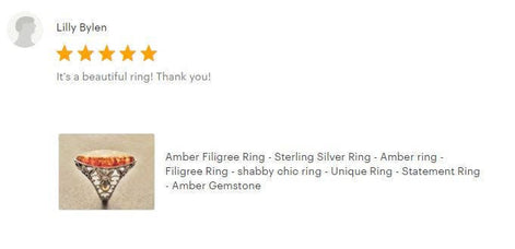 Amber Ring, Sterling Silver Ring, Genuine Amber Gemstone Ring, Filigree Ring, Antique Stone ring, Unique Statement Boho Jewelry