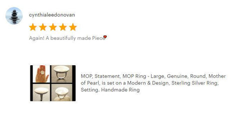 Modern Disc Ring, Sterling Silver, Genuine White MOP, Mother of Pearl, Modern Round Ring, Minimalist Jewelry, Unique Rounded Flat Stone Ring