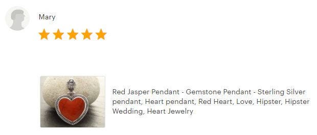 Red Jasper Pendant - Gemstone Pendant - Sterling Silver pendant, Heart pendant, Red Heart, Love, Hipster, Hipster Wedding, Heart Jewelry