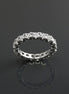Full Eternity Band, Sterling Silver Wedding Ring, Cubic Zirconia Bridal Jewelry