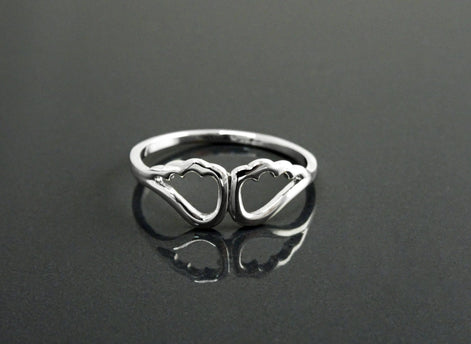 Guardian Angel Ring 925 Silver • Symbolic Angel Wing Protection Jewelry • Talisman Gift