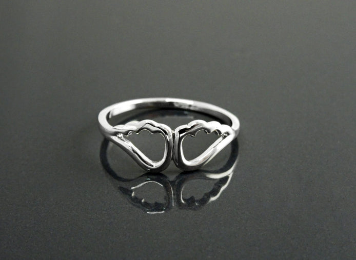 Guardian Angel Ring 925 Silver • Symbolic Angel Wing Protection Jewelry • Talisman Gift