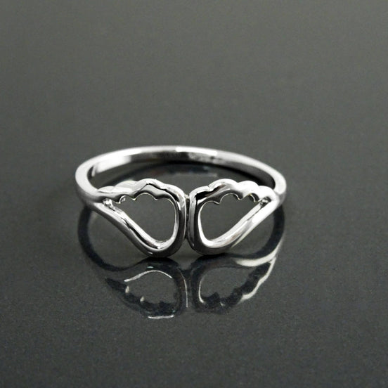 Guardian Angel Ring 925 Silver • Symbolic Angel Wing Protection Jewelry • Talisman Gift