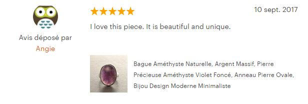Oval Amethyst Sterling Silver Ring, Modern Minimalist Gemstone Jewelry
