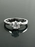 Solitaire Ring, Sterling Silver, 1ct Round CZ, Handmade